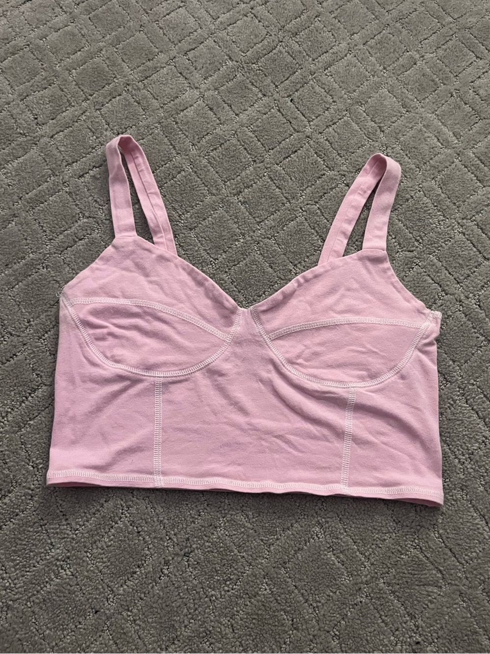 Pink Cropped Tank Top
